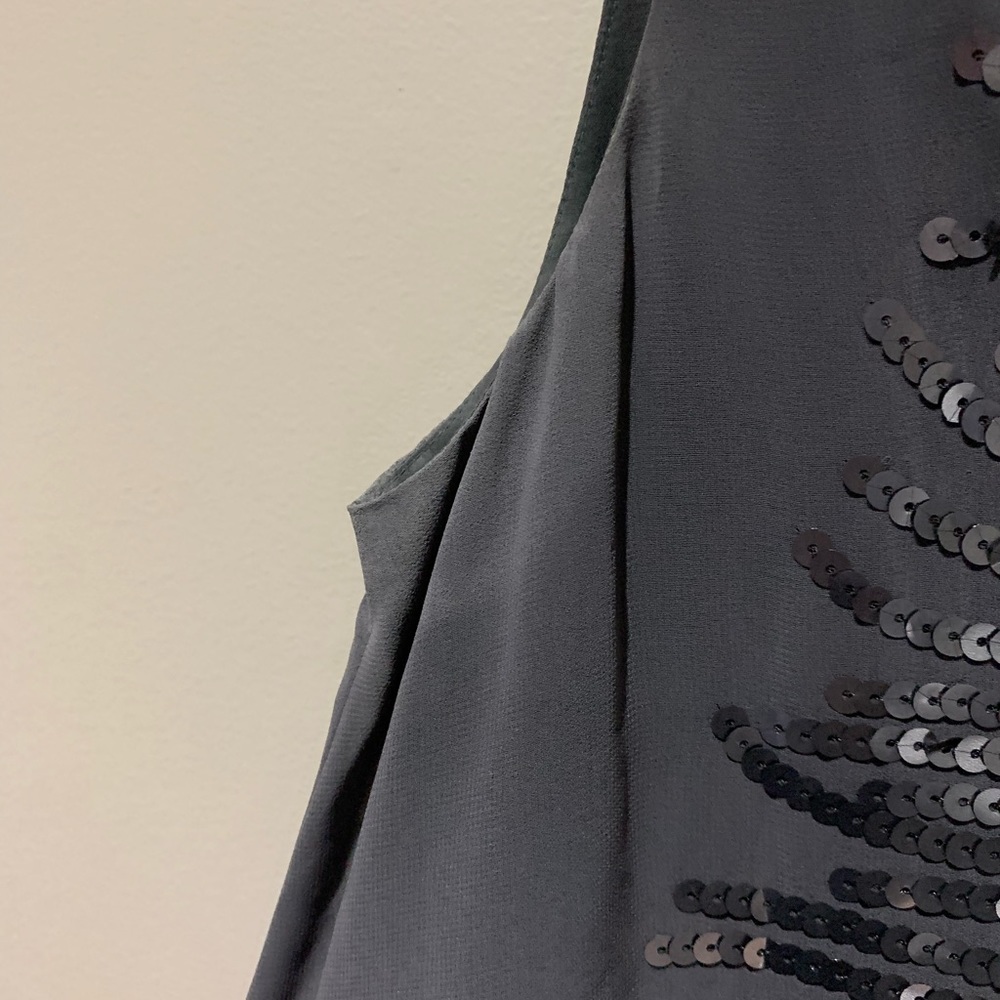 Jacob Sheer Sequinned Front Shift Dress - Picture 3 of 5